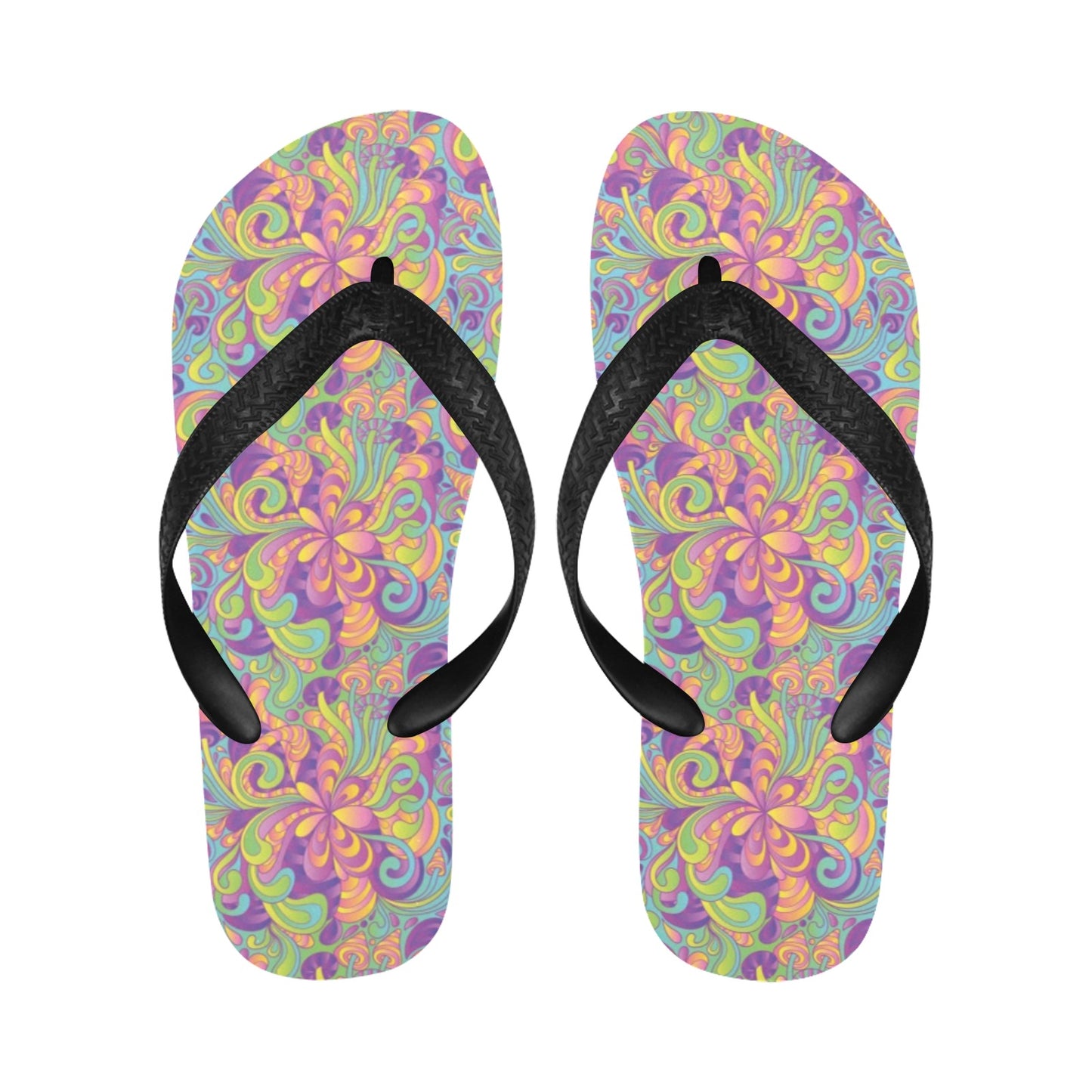 Trippy Print Design LKS306 Flip Flops