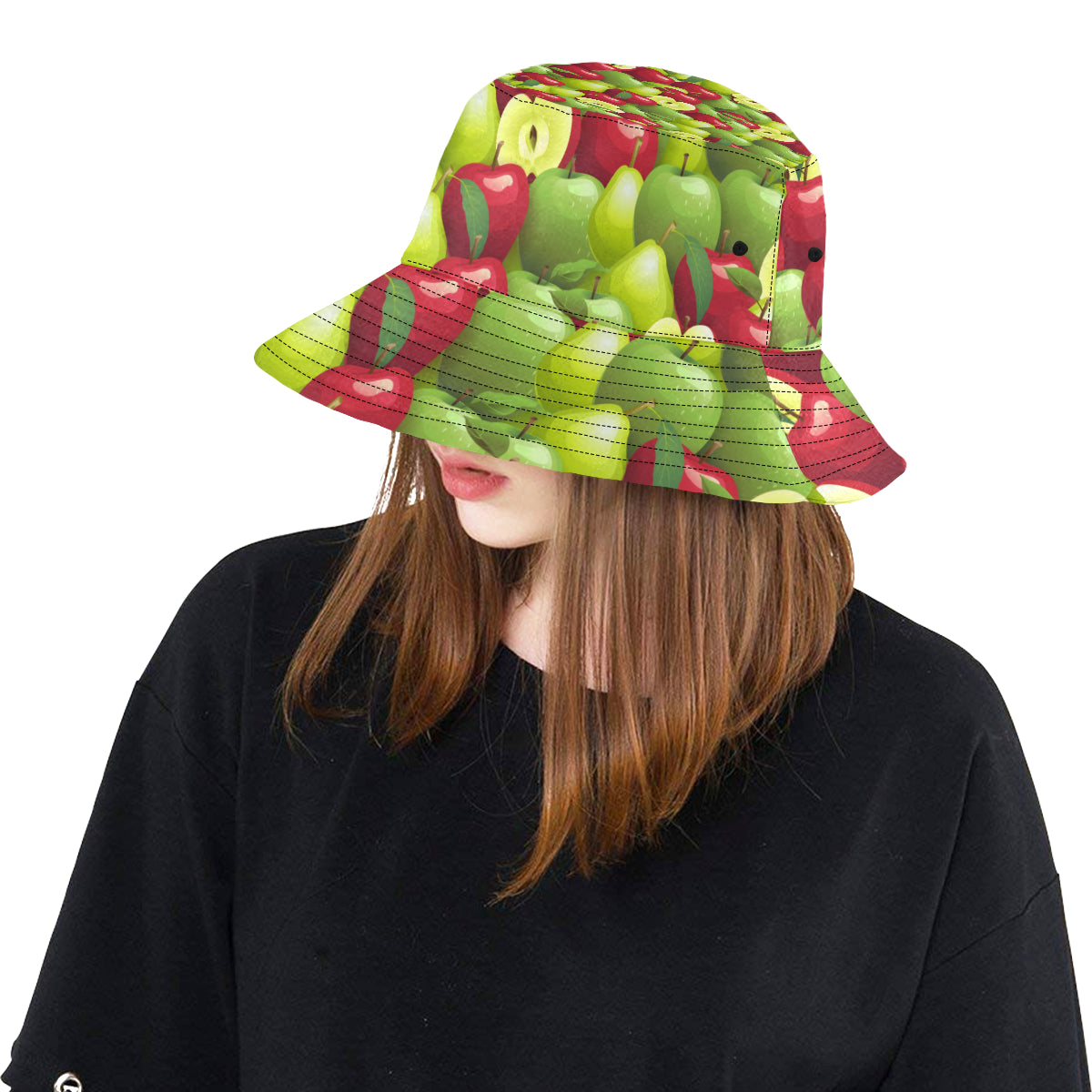 Apple Pattern Print Design AP03 Unisex Bucket Hat