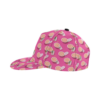 Beach Top View Umbrella Theme Snapback Cap