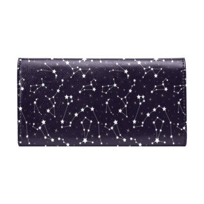 Zodiac Star Pattern Design Print Women's Trifold Wallet