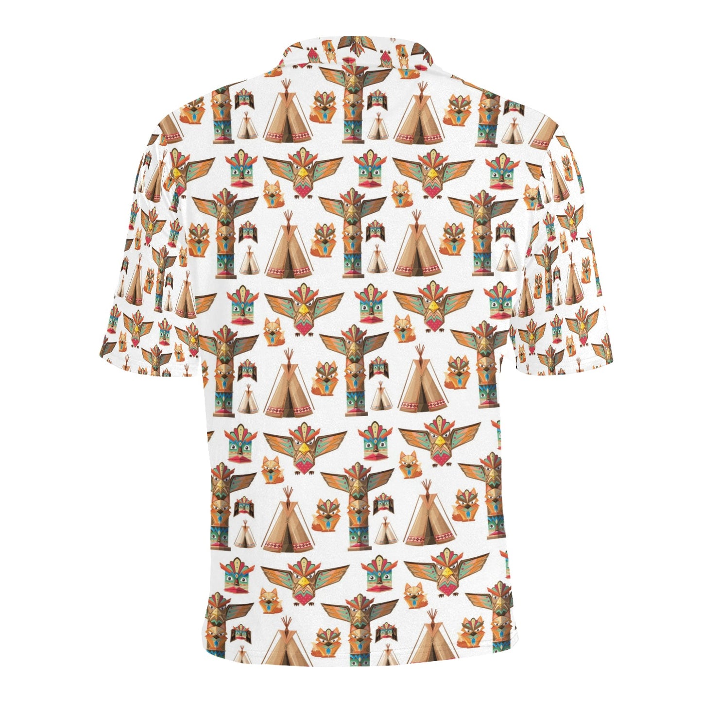 Totem Native Print Design LKS303 Men Polo Shirt