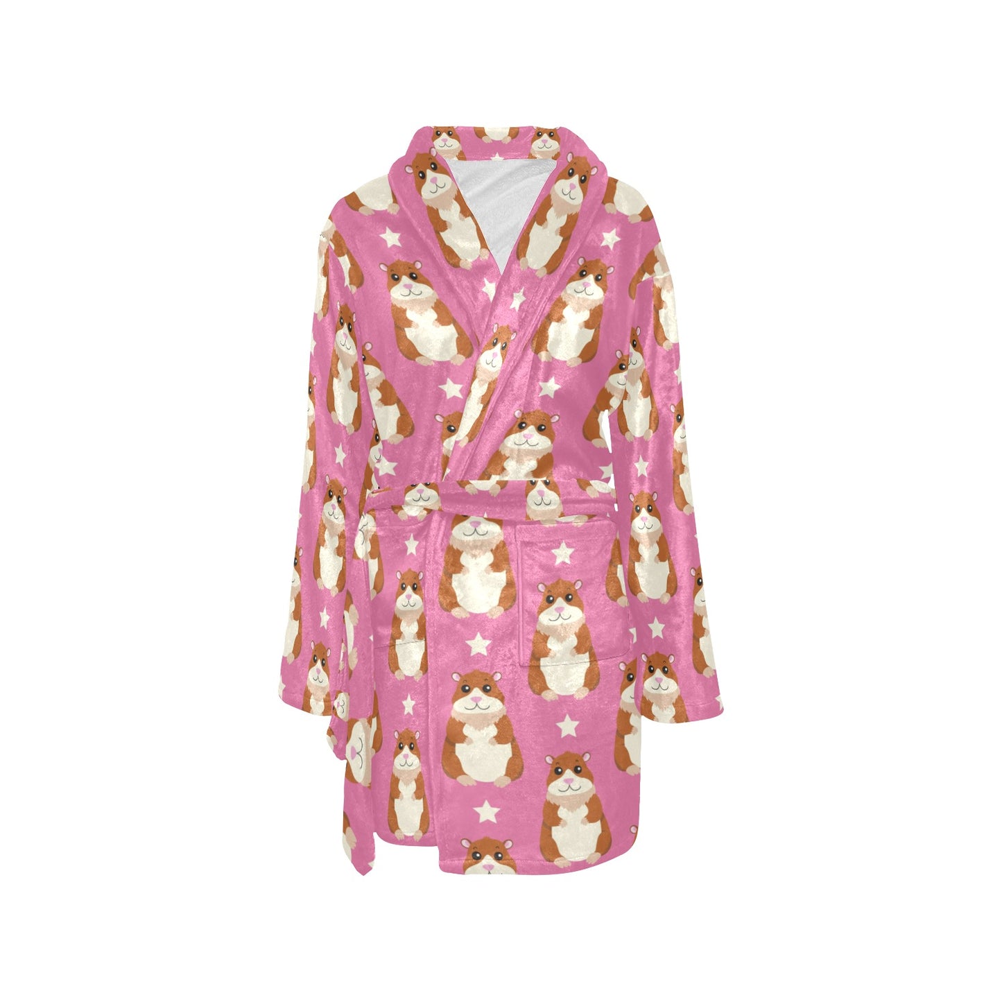 Hamster Cute Pattern Print Design 02 Women's Fleece Robe