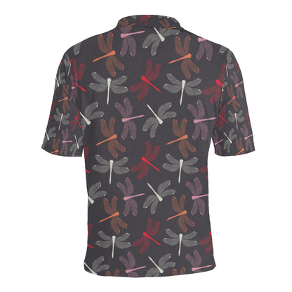 Dragonfly Pattern Print Design 01 Men Polo Shirt
