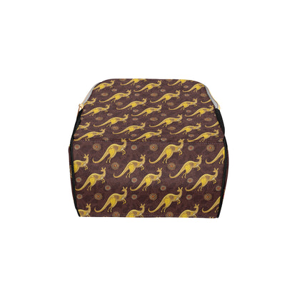 Kangaroos Aboriginal Pattern Print Design 08 Diaper Bag Backpack