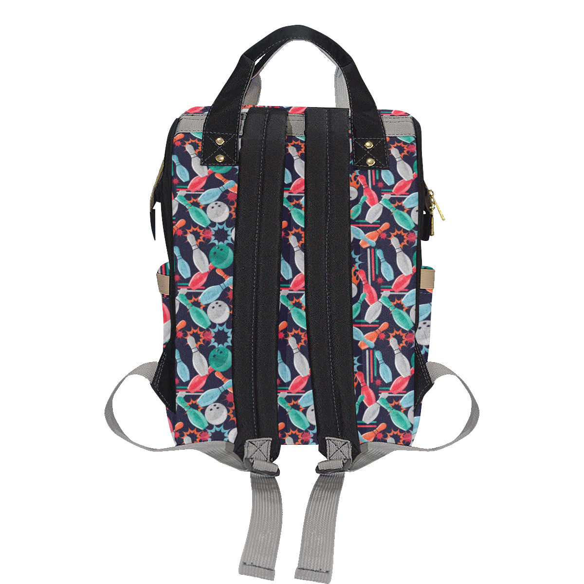 Bowling Pattern Print Design 08 Diaper Bag Backpack