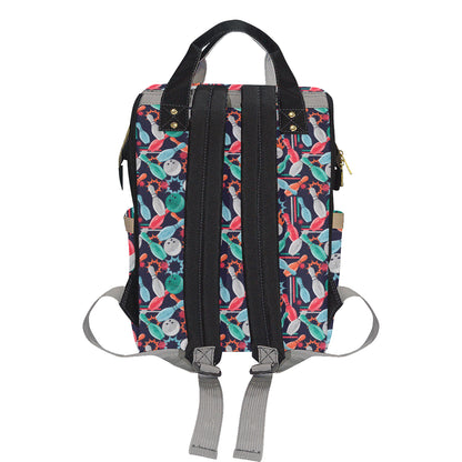 Bowling Pattern Print Design 08 Diaper Bag Backpack