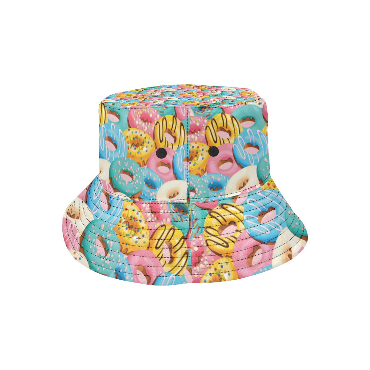 Donut Pattern Print Design DN01 Unisex Bucket Hat