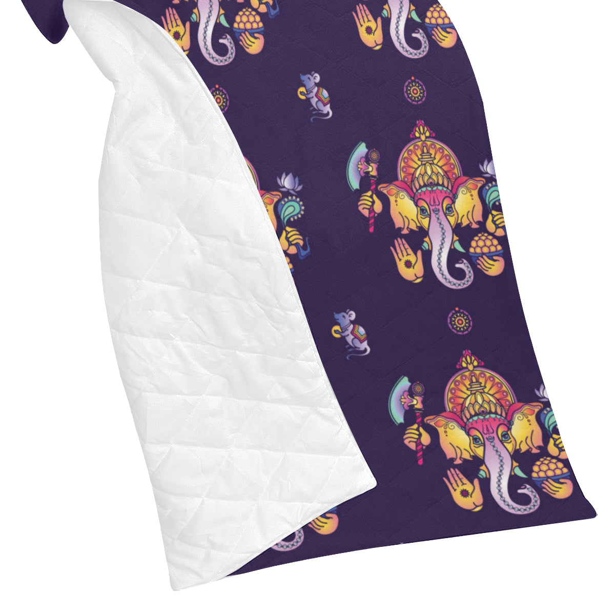 Ganesha Pattern Print Design 04 Premium Quilt