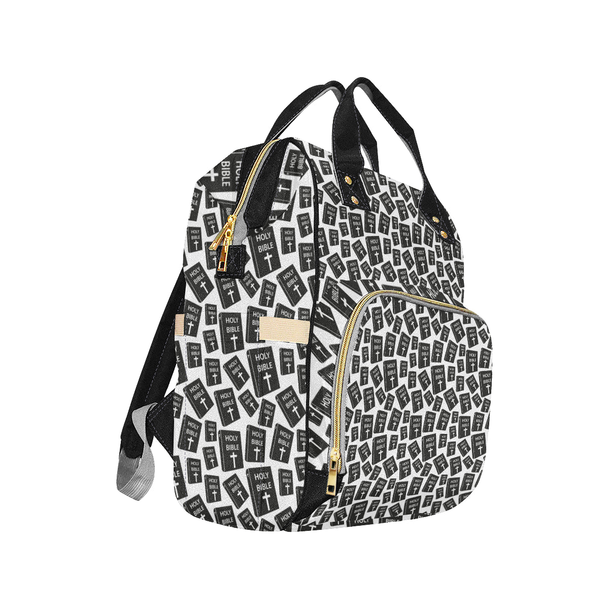 Christian Holy Bible Book Pattern Diaper Bag Backpack