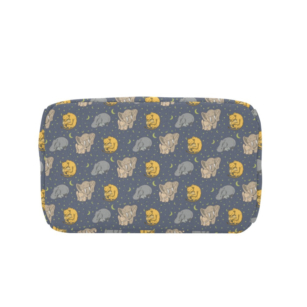 Safari Elephant Lion Print Design LKS303 Insulated Lunch Bag