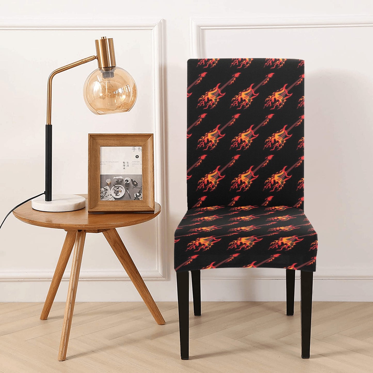 Electric Guitar Print Design LKS406 Dining Chair Slipcover