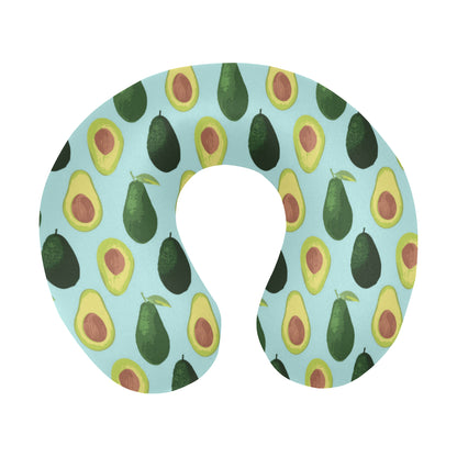 Avocado Pattern Print Design 04 U-Shaped Travel Neck Pillow