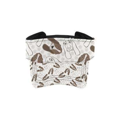 Basset Hound Pattern Print Design 01 Unisex Sun Visor