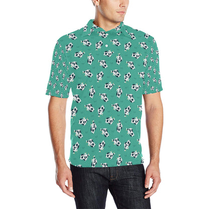 Cow Pattern Print Design 03 Men Polo Shirt