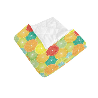 Citrus  Pattern Print Design 01 Premium Quilt
