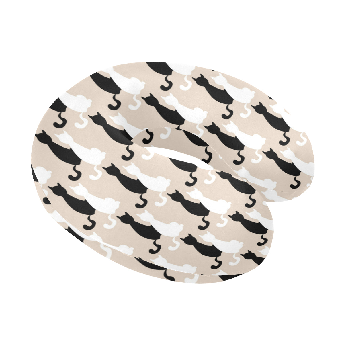 Cat Pattern Print Design 04 U-Shaped Travel Neck Pillow