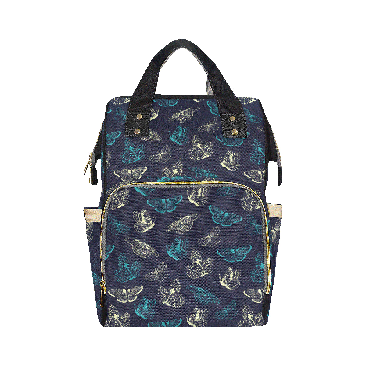 Monarch Butterfly Pattern Print Design 01 Diaper Bag Backpack