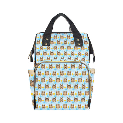 Collies Pattern Print Design 02 Diaper Bag Backpack