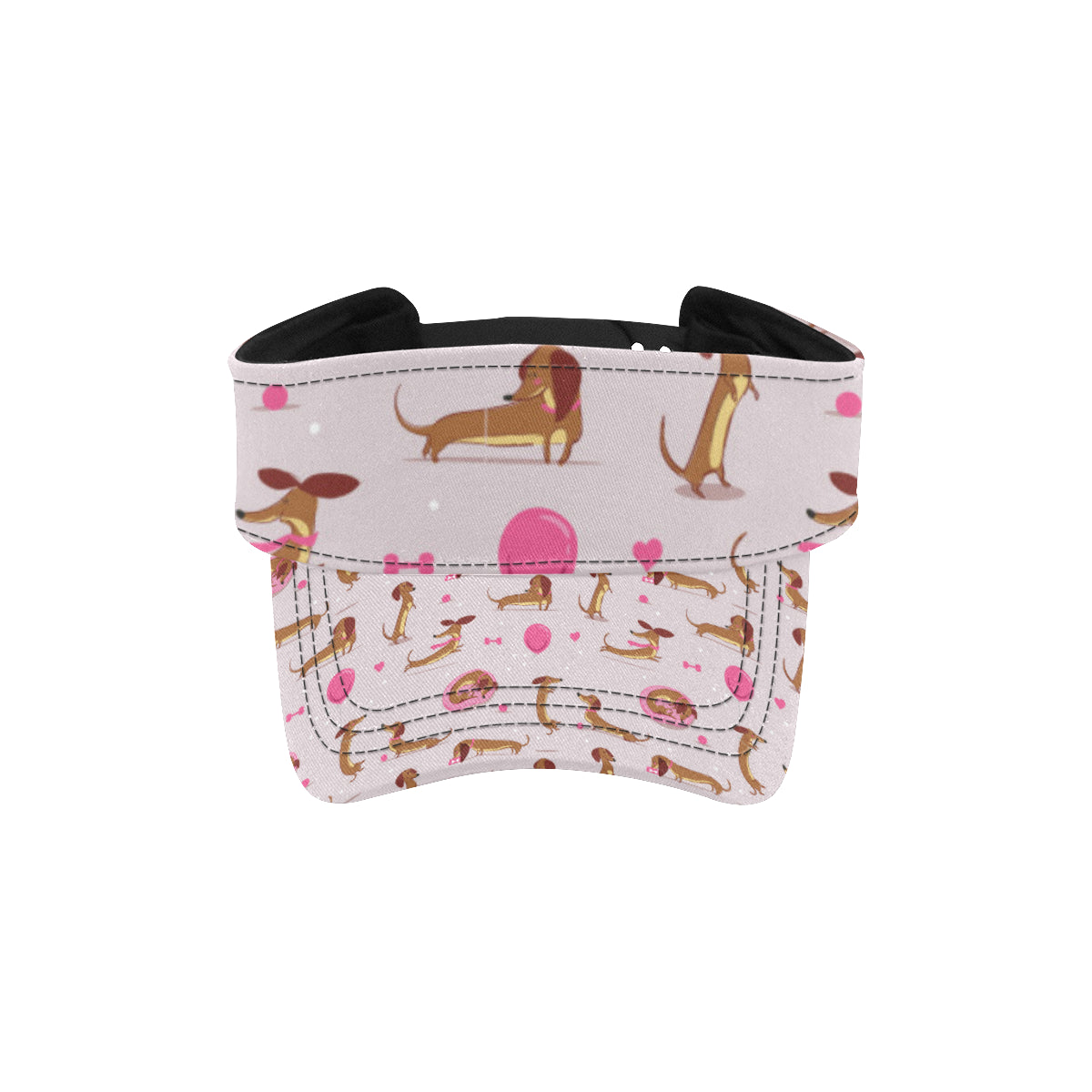 Dachshund Pattern Print Design 10 Unisex Sun Visor