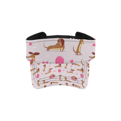 Dachshund Pattern Print Design 10 Unisex Sun Visor