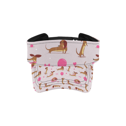 Dachshund Pattern Print Design 10 Unisex Sun Visor