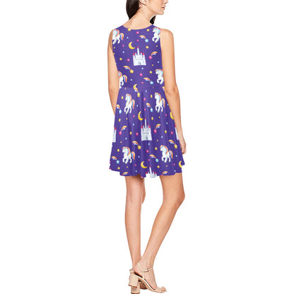 Unicorn Casttle Sleeveless Dress