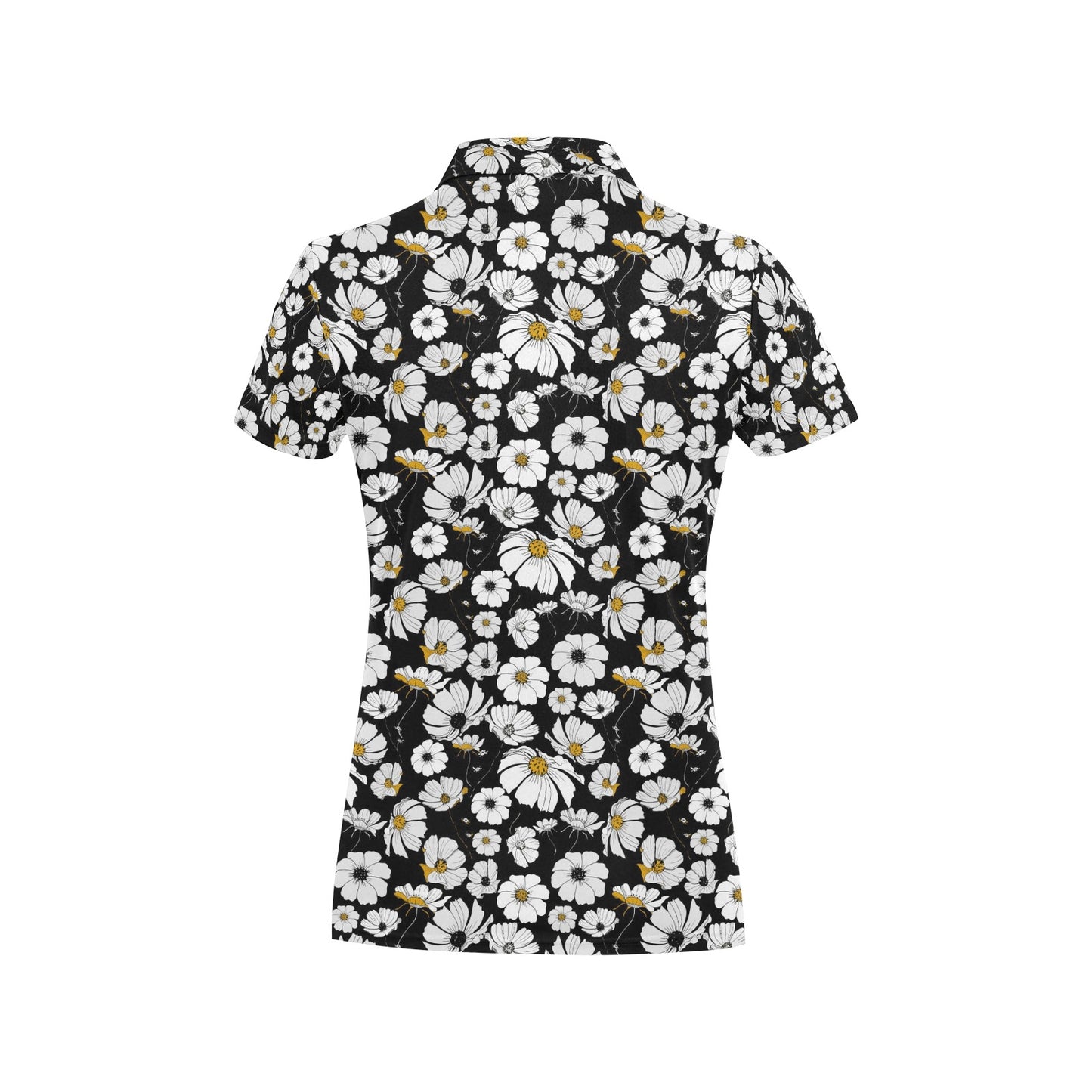 Daisy Pattern Print Design 02 Women's Polo Shirt
