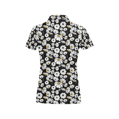 Daisy Pattern Print Design 02 Women's Polo Shirt