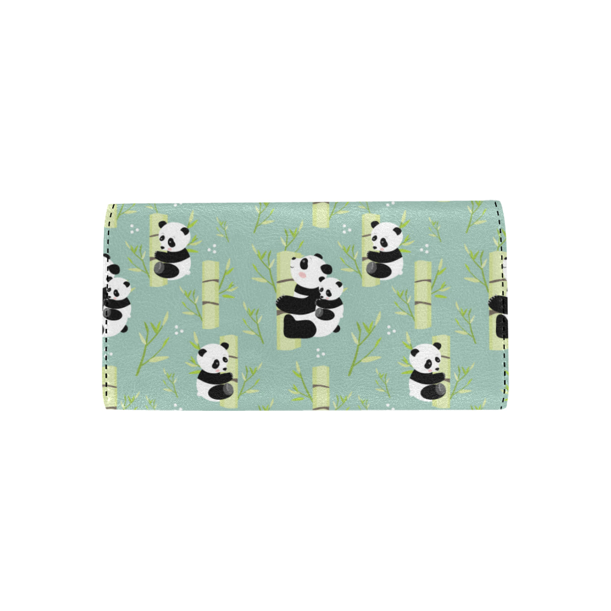 Panda Pattern Print Design A03 Women's Trifold Wallet