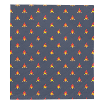 Campfire Pattern Print Design 02 Premium Quilt