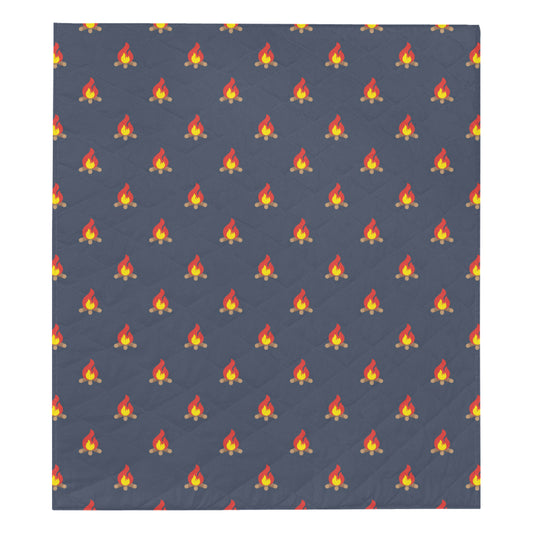 Campfire Pattern Print Design 02 Premium Quilt