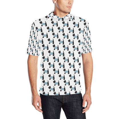 Scottish Terriers Print Design LKS3012 Men Polo Shirt