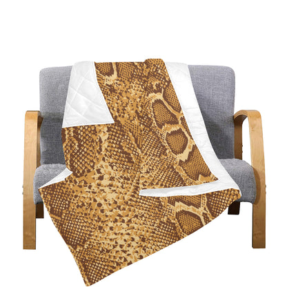 Python Brown Pattern Print Design A03 Premium Quilt