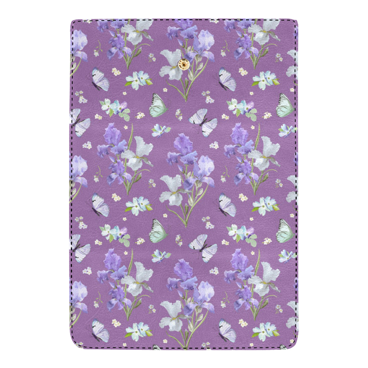Iris Pattern Print Design IR09 Women's Trifold Wallet