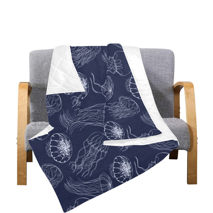 Jellyfish Pattern Print Design 05 Premium Quilt