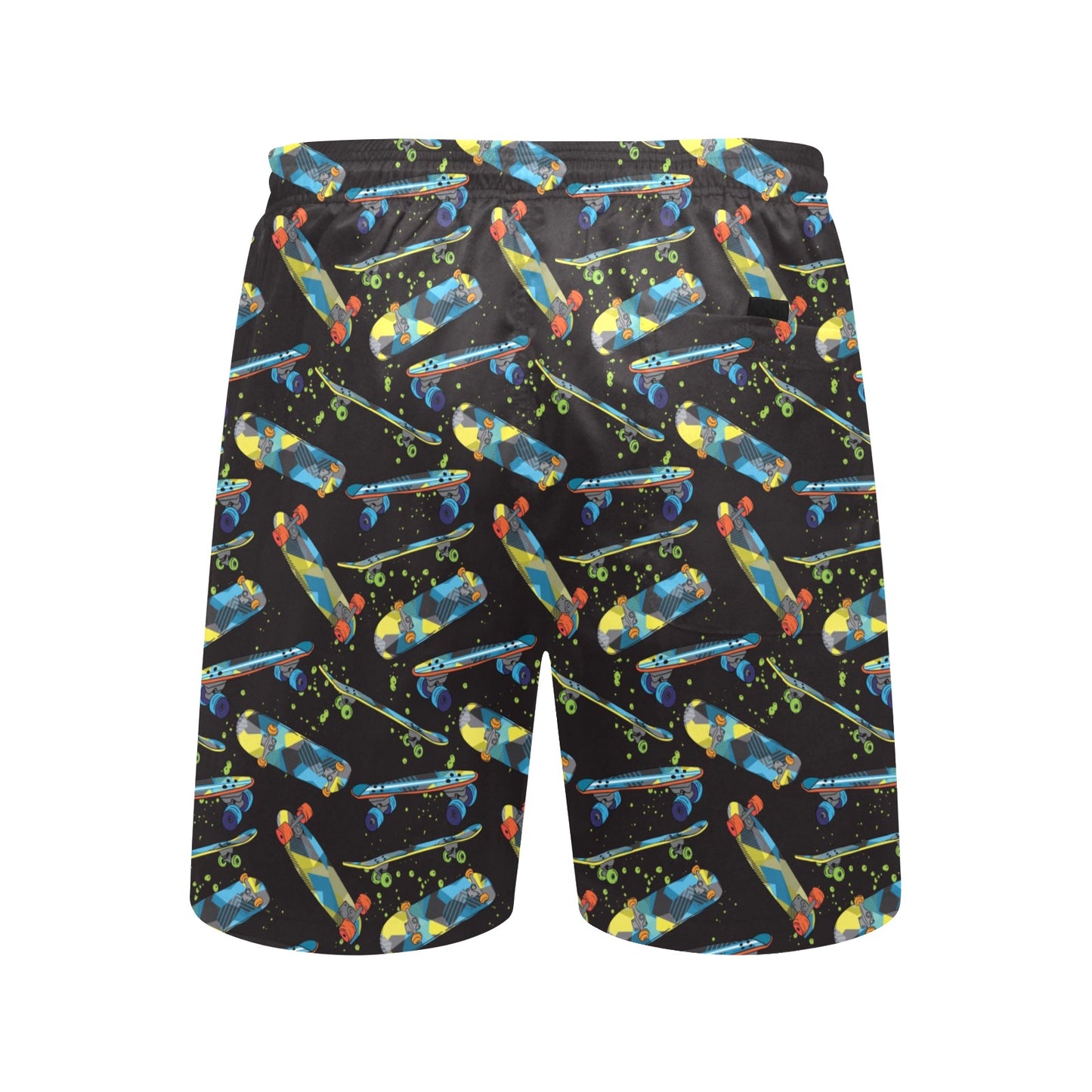 Skateboard Print Design LKS305 Men's Swim Trunks Beach Shorts