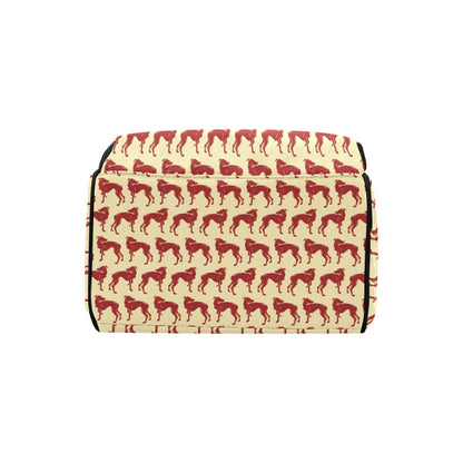 Whippets Print Design LKS301 Diaper Bag Backpack