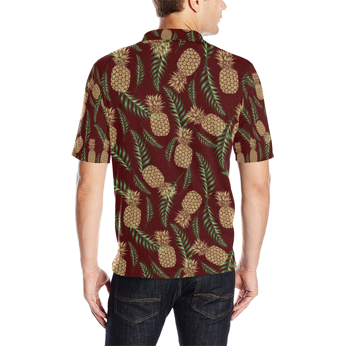 Pineapple Pattern Print Design PP013 Men Polo Shirt