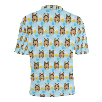 Collies Pattern Print Design 02 Men Polo Shirt