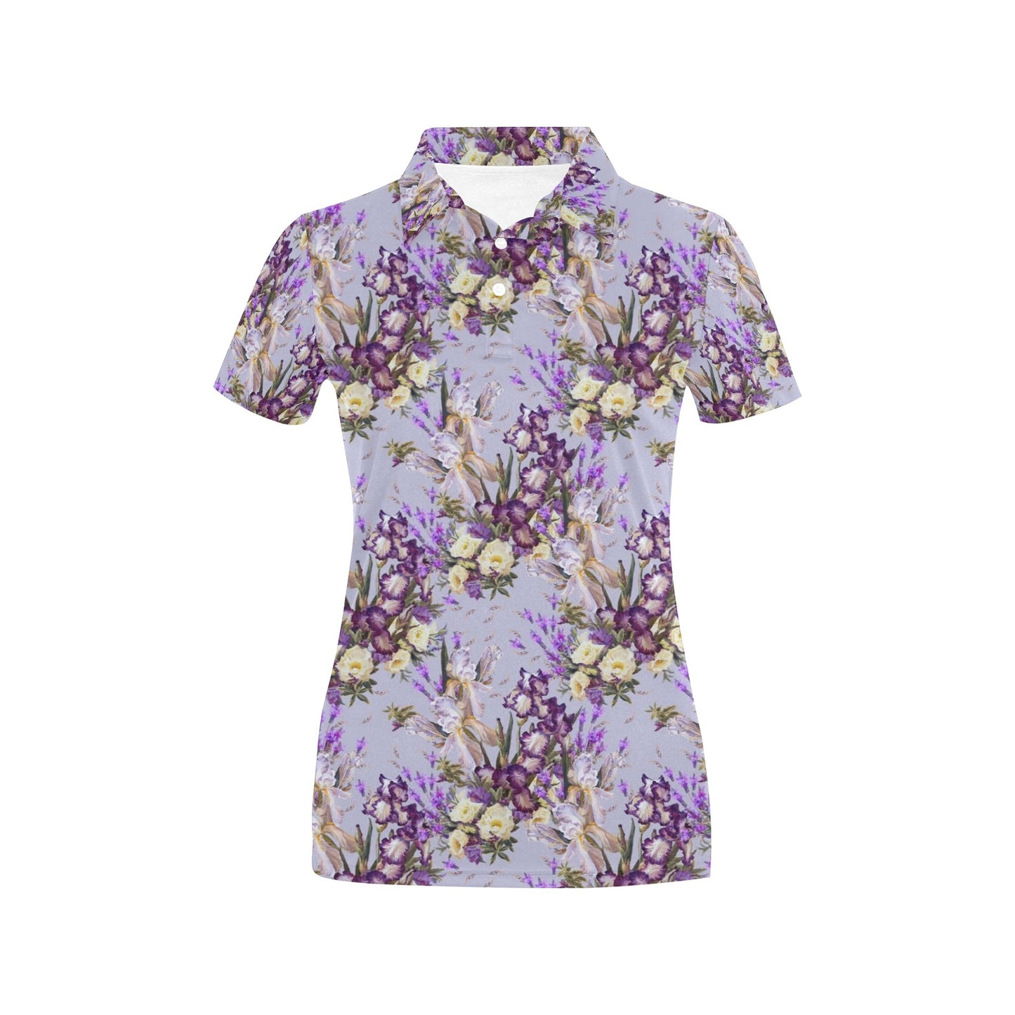 Iris Pattern Print Design IR07 Women's Polo Shirt
