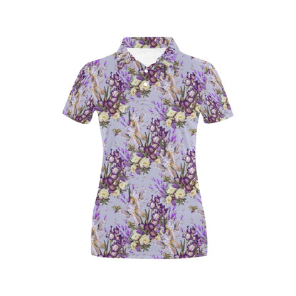 Iris Pattern Print Design IR07 Women's Polo Shirt