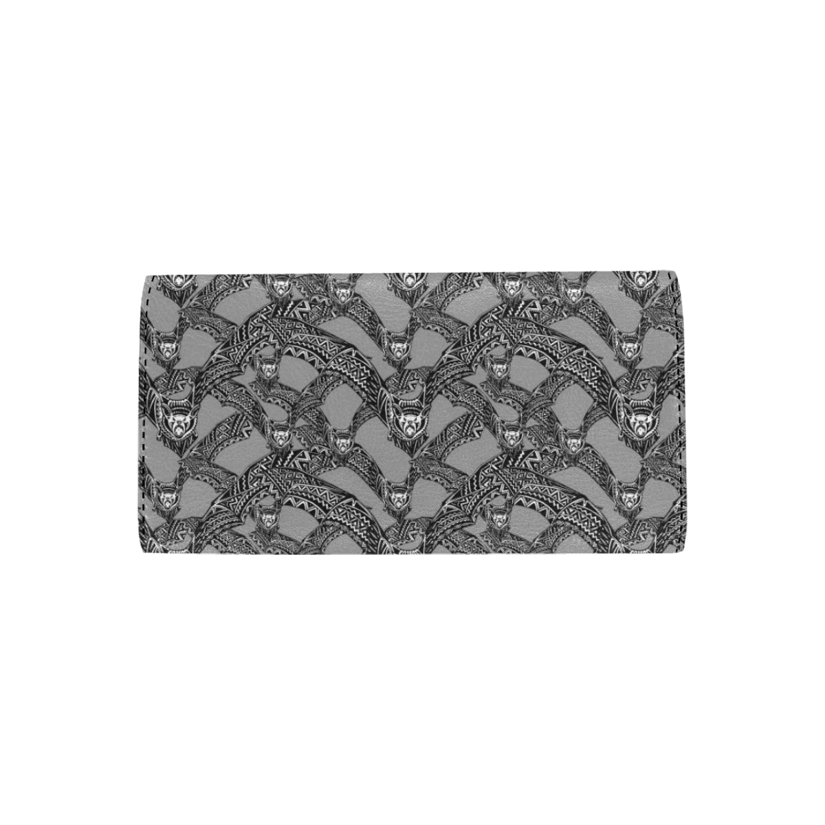 Bat Pattern Print Design 04 Women's Trifold Wallet