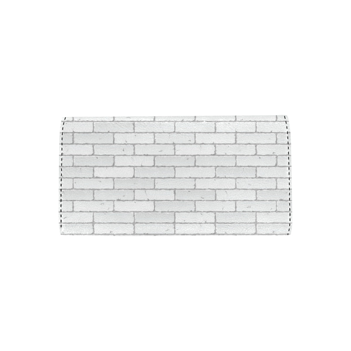 Brick White Pattern Print Design 03 Women's Trifold Wallet