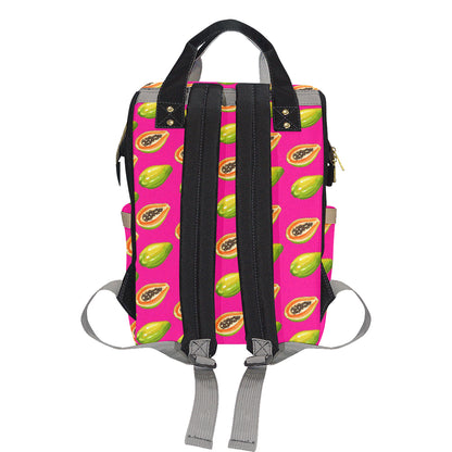 Papaya Pattern Print Design PP02 Diaper Bag Backpack