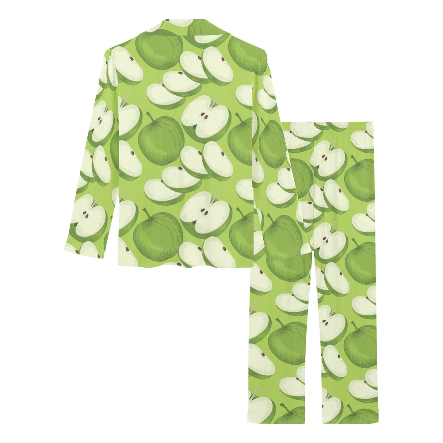 Apple Pattern Print Design AP010 Women's Long Pajama Set