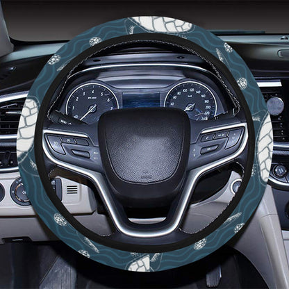 Sea Turtle Print Design LKS3015 Steering Wheel Cover with Elastic Edge