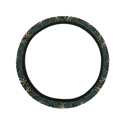 Sun Moon Print Design LKS307 Steering Wheel Cover with Elastic Edge