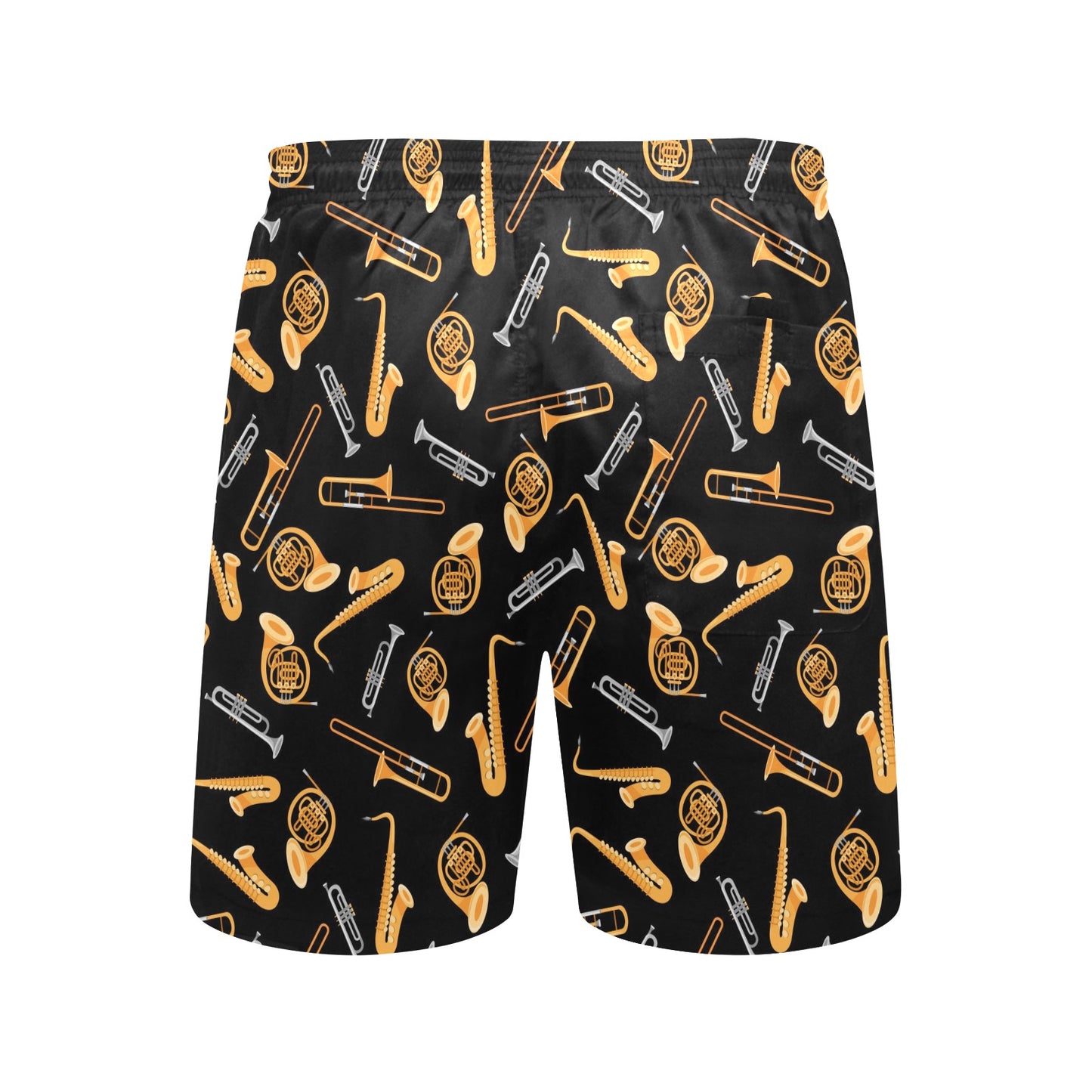 Saxophone Print Design LKS403 Men's Swim Trunks Beach Shorts