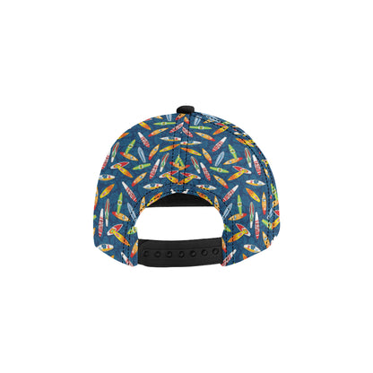 Surfboard Pattern Print Snapback Cap