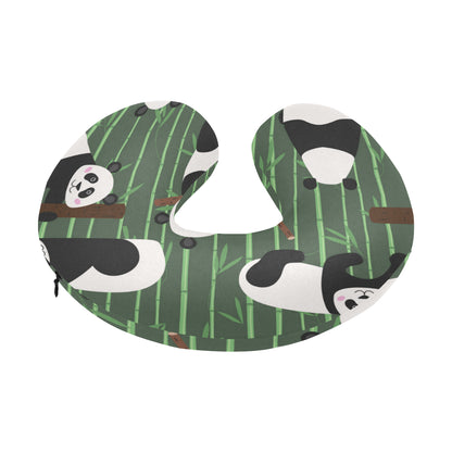 Panda Pattern Print Design A04 U-Shaped Travel Neck Pillow